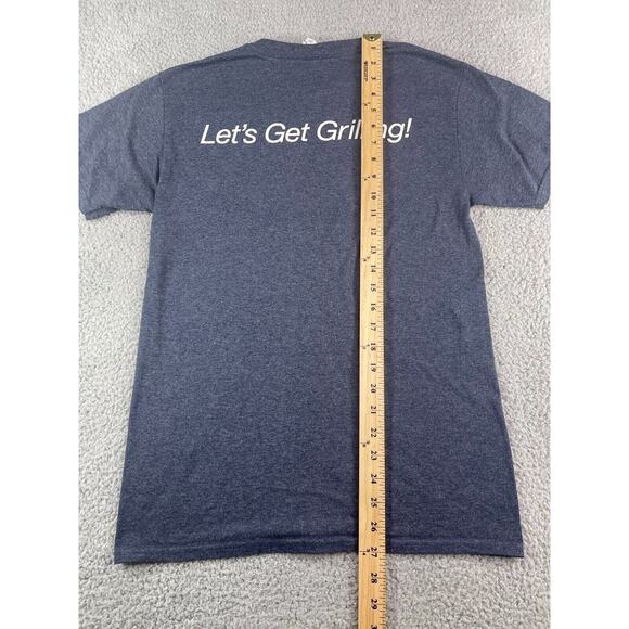 JERZEES Barbecue Shirt Mens Large Gray BBQ Let's Get Grilling Dad Father America - Picture 7 of 9